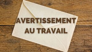 Lettre d'avertissement au travail